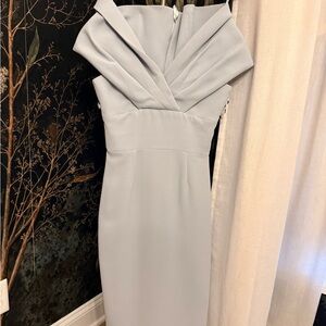 Sophisticated Off-Shoulder Gray Dress